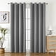 thumbnail image 1 of Zhuge Cortinas perforadas de estilo sencillo, cortinas de sombreado adecuadas para dormitorio, sala de estar, cocina (2 paneles, 51,1" de largo x 39,3" de ancho, gris claro A110), 1 of 5