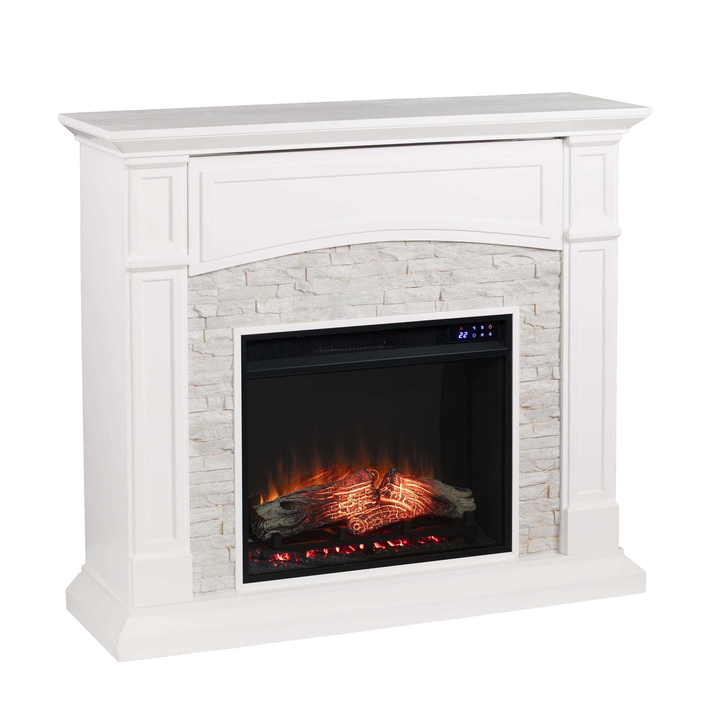 Kipling Electric Fireplace In White With Faux Marble By Real Flame Com Kipling Electric Fireplace In White, Real Flame Kipling Faux Marble Electric Fireplace In White