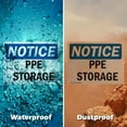 thumbnail image 5 of (2 Pack) PPE Storage OSHA Notice Sign 5 Inch X 3.5 Inch Vinyl Label Decal Sticker Weather Resistant, UV Protected for Workplace, Business, and Construction Site, Made in the USA, 5 of 7