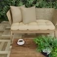 thumbnail image 2 of Jordan Manufacturing 16" x 16" Antique Beige Solid Square Outdoor Throw Pillow (2 Pack), 2 of 12