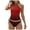 Red, variant on TTUHYWXI Women's Tankini Sets Two Piece Swimsuit High Neck Halter Mid Rise Adjustable Drawstrings (Red, XXL)