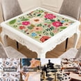 thumbnail image 6 of Premium Boho Style Rubber Game Room Mat 31.5x31.5 Inch Large Mahjong Table Cover with Non-Slip Backing and Noise Reduction for Tiles Cards and Boards, 6 of 7