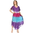 thumbnail image 5 of Sakkas Mika Ombre Floral Caftan Dress - Purple - One Size, 5 of 5