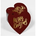 thumbnail image 2 of Inkdotpot 100 Pack Real Gold Foil Paper Tag Merry Christmas Favor Hang Tag, 2 of 8
