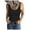 Black, variant on Razzly Women's Ribbed Sleeveless Slim Fit Tank Top Basic Camisole Tee Shirt(Black,M)