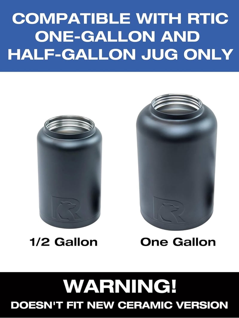 SUNMON Replacement Lid for RTIC Water Bottles, Steel Handle