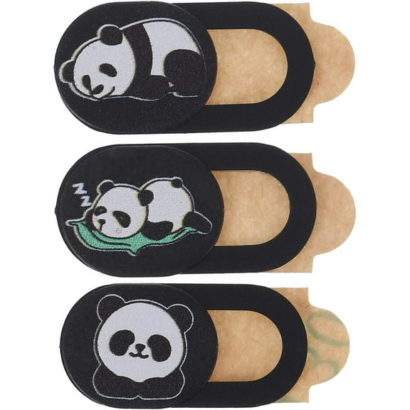 3pcs Protector Camera Panda Privacy Men for Tablet Sticker Style Cartoon Patch Computer Universal Blocker Lenses Cell Cover Webcam Women Protection Phone Accessories Animal