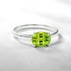 thumbnail image 2 of JeenMata Anillo de Compromiso Solitario con Peridoto de Corte Ovalado de 1,25 Quilates (Piedra Natal de Agosto) en Oro Blanco de 18 K sobre Plata, 2 of 6