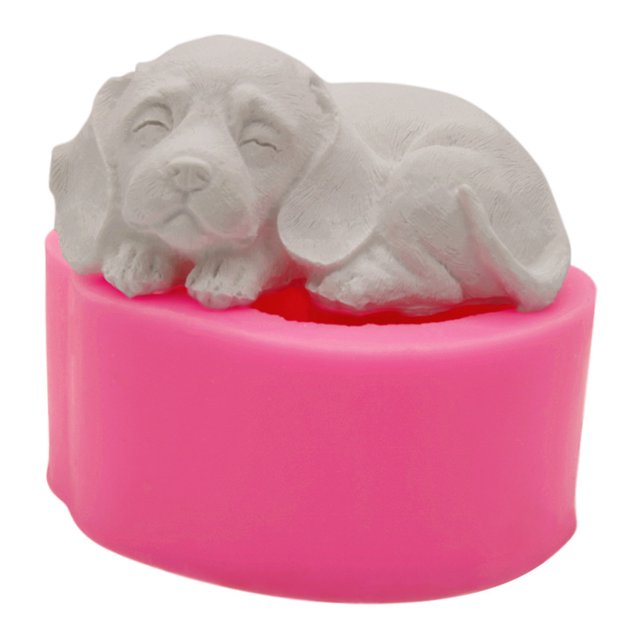 Ruiboury 3D Dog Chocolate Bread Pastry Ice Cream Bakeware Cake Decorating Tool Baking Pan Non-Stick Mould Home