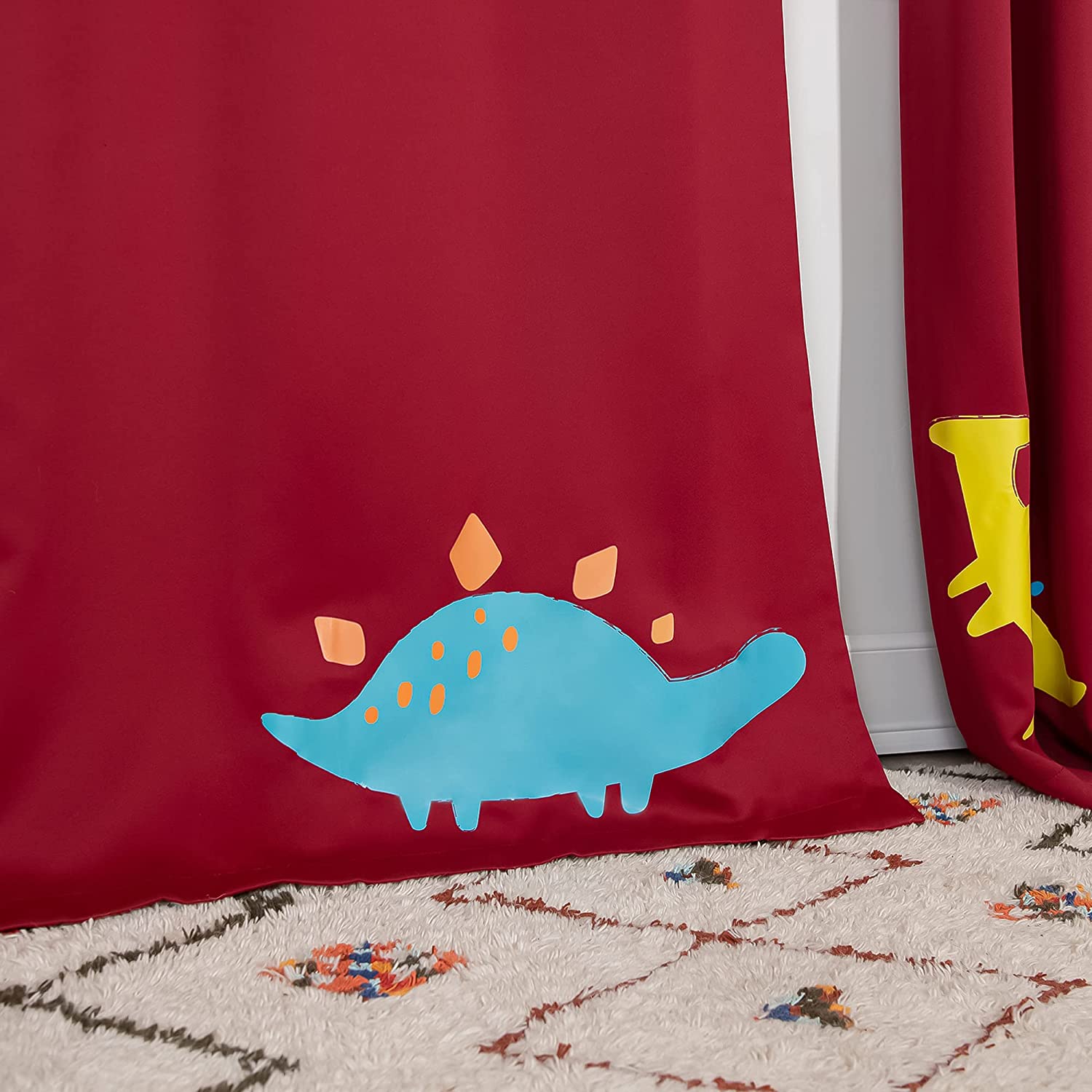 Quality Home Dinosaur Dino Buddies Children Grommet Top Blackout Curtains for Kids Room -84"