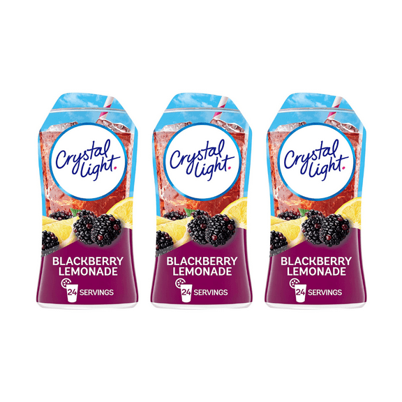 Crystal Light Liquid Blackberry Lemonade Water Enhancer, 1.62 OZ (Pack of 3)