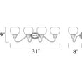 thumbnail image 3 of Maxim 1114CLPC Ballord 4-Light Bath Vanity Wall Light, Polished Chrome, 3 of 4