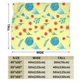 thumbnail image 3 of DouZhe Ultra-Soft Micro Fleece Lightweight Flannel Bed Blanket, Retro Yellow Flower Design Print Cozy Warm Throw Blankets, 40"x30", 3 of 7
