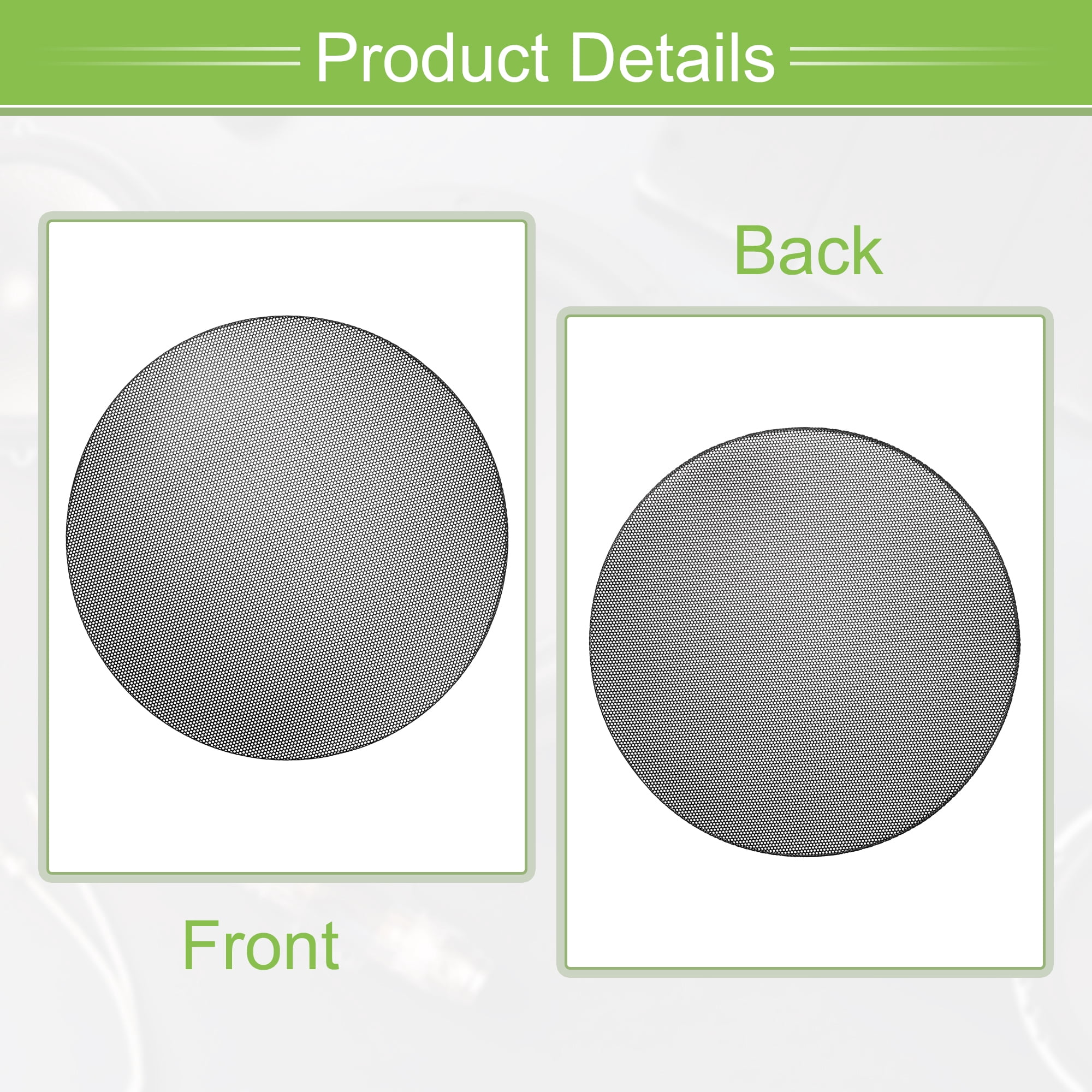 Unique Bargains 2 Pack 3 Inch Speaker Grills Mesh for Audio Subwoofer Grille 8.78"x0.26"