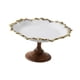 thumbnail image 2 of Soporte para pasteles, bandeja para bocadillos y dulces, soporte para pasteles, bandeja redonda para servir con base de madera. 26.5cmx13cm, 2 of 9