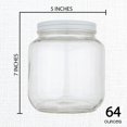thumbnail image 3 of Tarro de vidrio Kitchentoolz de medio galón, boca ancha con tapa, 1.9 L, 3 of 8