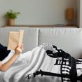 thumbnail image 3 of Romantic Soft Flannel Fleece Throw Blanket, Couple Having a Romantic Dinner in Front of the Eiffel Tower Capital of Love, Cozy Plush for Indoor and Outdoor Use, 50" x 70", Black White, by Ambesonne, 3 of 5