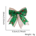 thumbnail image 3 of PiGOGI Christmas Decorations Large Decorative Ribbon Bows with Printed Patterns for Tree Wreath Gift Box Decor, 3 of 8
