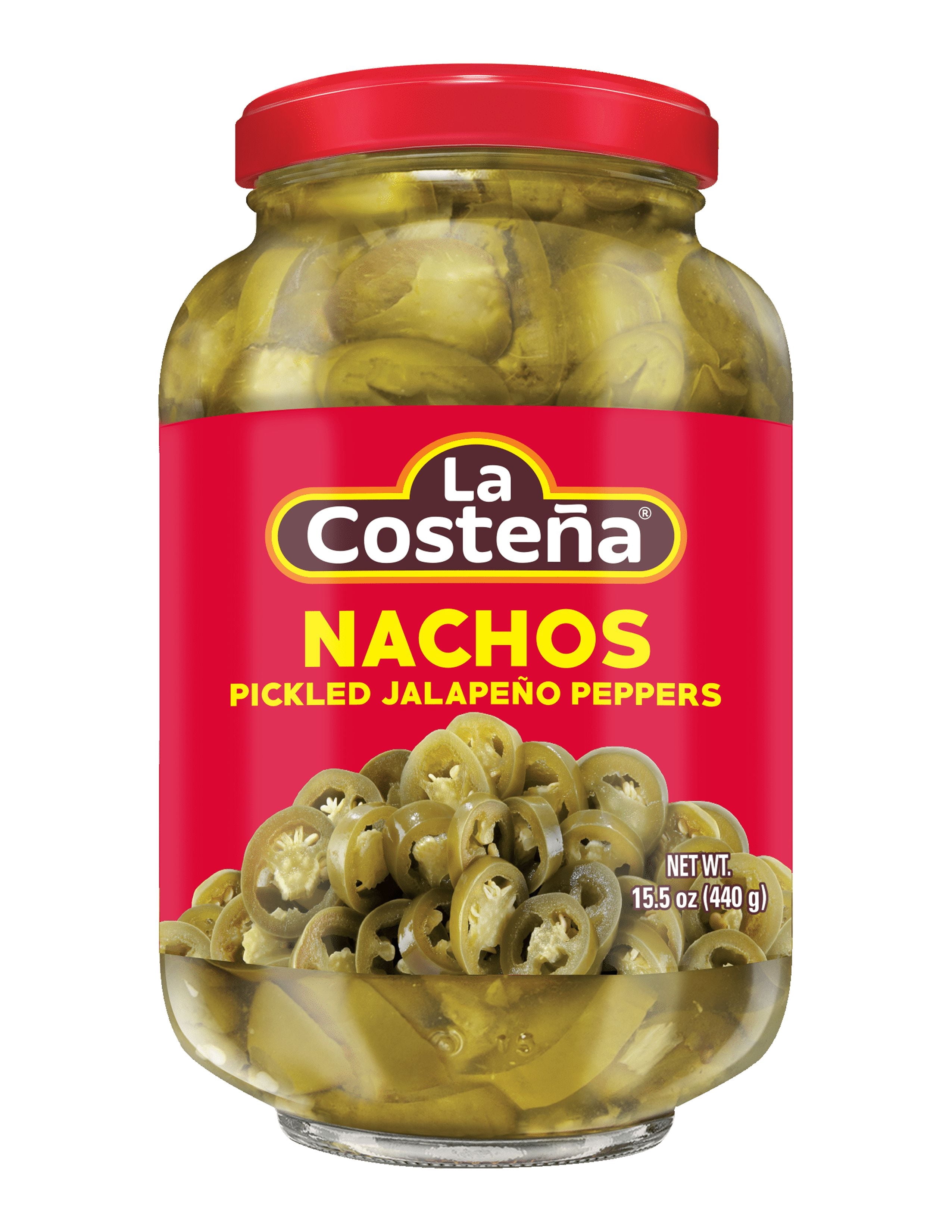 (5 pack) La Costeña Pickled Nacho Jalapeno Slices, 15.5 oz
