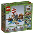 thumbnail image 6 of LEGO Minecraft The Pirate Ship Adventure 21152 Pirate Ship Boat Shark Treasure Chest Building Toy Kit (386 Pieces), 6 of 6