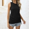 thumbnail image 4 of Womens Summer Tops Slim Fit Women High Neck Top Women Top Running Strap Lose Fitted Cardigan Band T Shirt Crop Back Support Sleeveless Womens Sleeveless Tops Black XL, 4 of 8