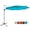 Turquoise, variant on Costway 11' Patio Cantilever Offset Umbrella 360 degrees Rotation Aluminum Tilt Beige