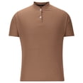thumbnail image 2 of Blusa y camisa de manga corta con cuello alto para hombre, camiseta de color liso con cuello alto, camisa deportiva e informal de manga corta para hombre., 2 of 5