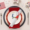 thumbnail image 4 of LanSuare 4th of July Flower Napkin Rings Handicraft for Mother's Day Banquet Birthday Party Independence Day, 4 of 6