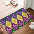 thumbnail image 2 of Vsdgher Mardi Gras4 print Flannel Anti-Slip Floor Mat Comfort Mat Floor Carpet for Decor, Non-Slip, Home, Office, Laundry, Durable, 2 of 5