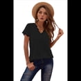 thumbnail image 1 of Camisetas Sin Mangas para Mujer, Blusa de Encaje de Corta con Cuello en V, Chaleco Informal, Camisola de Verano, Camisas Negras XXL, 1 of 6