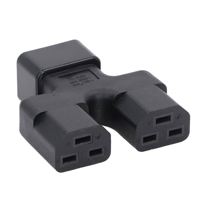 Adaptador de corriente IEC320 C20 a doble IEC320 C21 1 en 2 salida C20 macho a doble C21 hembra Adaptador de corriente IEC320 resistente al calor para salida Ups