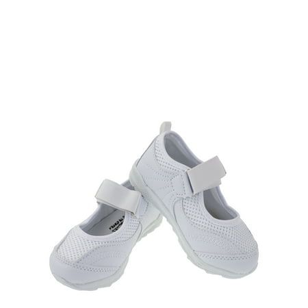 - stylesilove Toddler Girls Lightweight Hook and Loop Walking Sneaker (6M US Toddler, White)