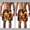 thumbnail image 3 of luoweisi Men's Beach Shorts Quick Dry Swim Trunks with Mesh Lining Squirrel 2XL, 3 of 5