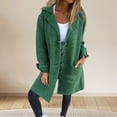 thumbnail image 3 of Women's Lapel Jacket Long Sleeved Woolen Coat Slim Jacket Office Pocket Casual Thin Cardigan for Autumn Winter, 3 of 8