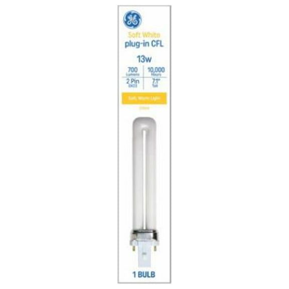 GE 93130284 CFL Light Bulb, Biax 2 Pin, 825 Lumens, 13 Watt - Quantity 6