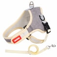 thumbnail image 1 of Arnés de gamuza para perros pequeños, arnés y correa para exteriores, reflectante, transpirable, ajustable, antitirones, 1 of 6