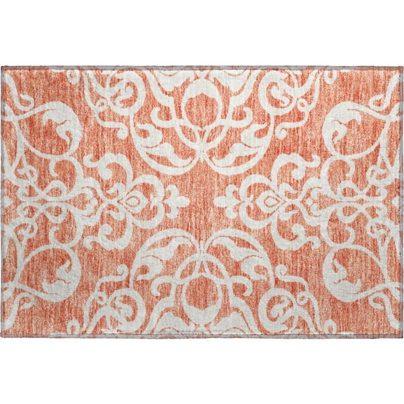 Dalyn Rugs Premium Machine Washable Mayfield AMF973 Coral 1'8" x 2'6" Rug