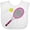 AA-White, variant on Inktastic Pink Tennis Racket and Ball Boys or Girls Baby Bib