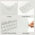 thumbnail image 6 of TARAINYA Womens Long Sleeve Tunic Tops Casual V Neck Lightweight Shirts Loose Sweatshirt, 6 of 8