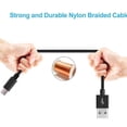 thumbnail image 3 of Injueey Línea de datos de cable de carga tipo C de 1/2/3 metros para S9 S8 Plus Note 8 Cable de carga rápida USB-C Teléfono y Comunicación negro 2m, 3 of 6