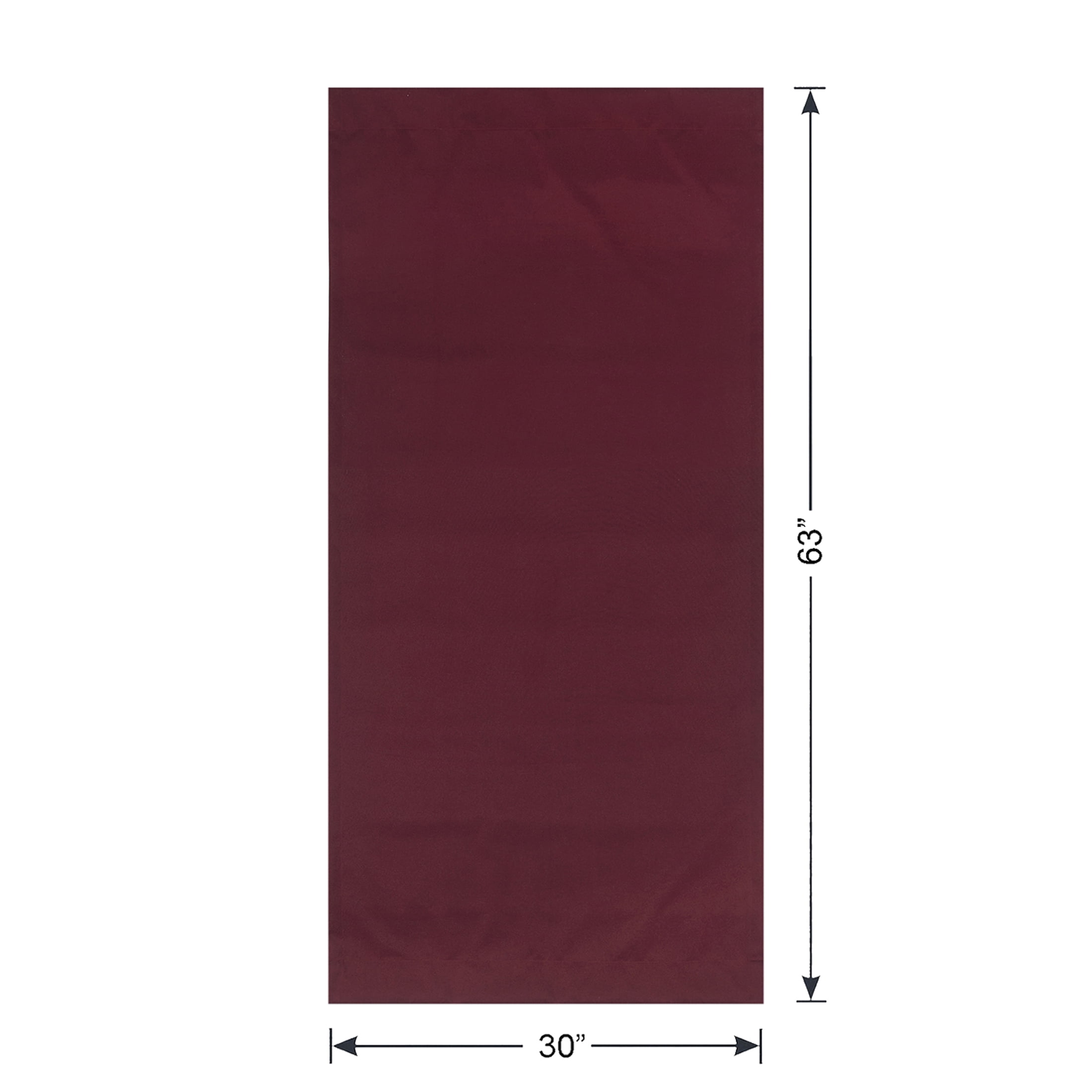 Mainstays Merlot Solid Blackout Rod Pocket with Back Tabs Curtain Panel Pair, Set of 2, 30" W x 63" L