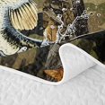 thumbnail image 5 of Manfei Farmhouse Pike Fish Quilt King, Vintage Lake House King Coverlet Set, Camo Multi, 3 Pieces, 1 Bedspread and 2 Pillowcases, 5 of 7