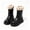 Black, variant on Girls Riding Boots Mid Calf, Soft Bottom Warm Winter Non-Slip Windproof Boots Brown Size 9.5 Little Kids