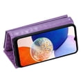 thumbnail image 6 of SaniMore for Samsung Galaxy A05S Wallet Case, PU Leather Wrist Shoulder Strap Flip Stand Card Slots RFID Blocking Zipper Purse Shockproof Anti-fall TPU Inner Shell Flip Folio Protective Cover, Purple, 6 of 10