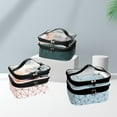 thumbnail image 4 of Toiletry Bag Large Capacity Clear Double Layer Cosmetic Bag Travel Makeup Bag, 4 of 10