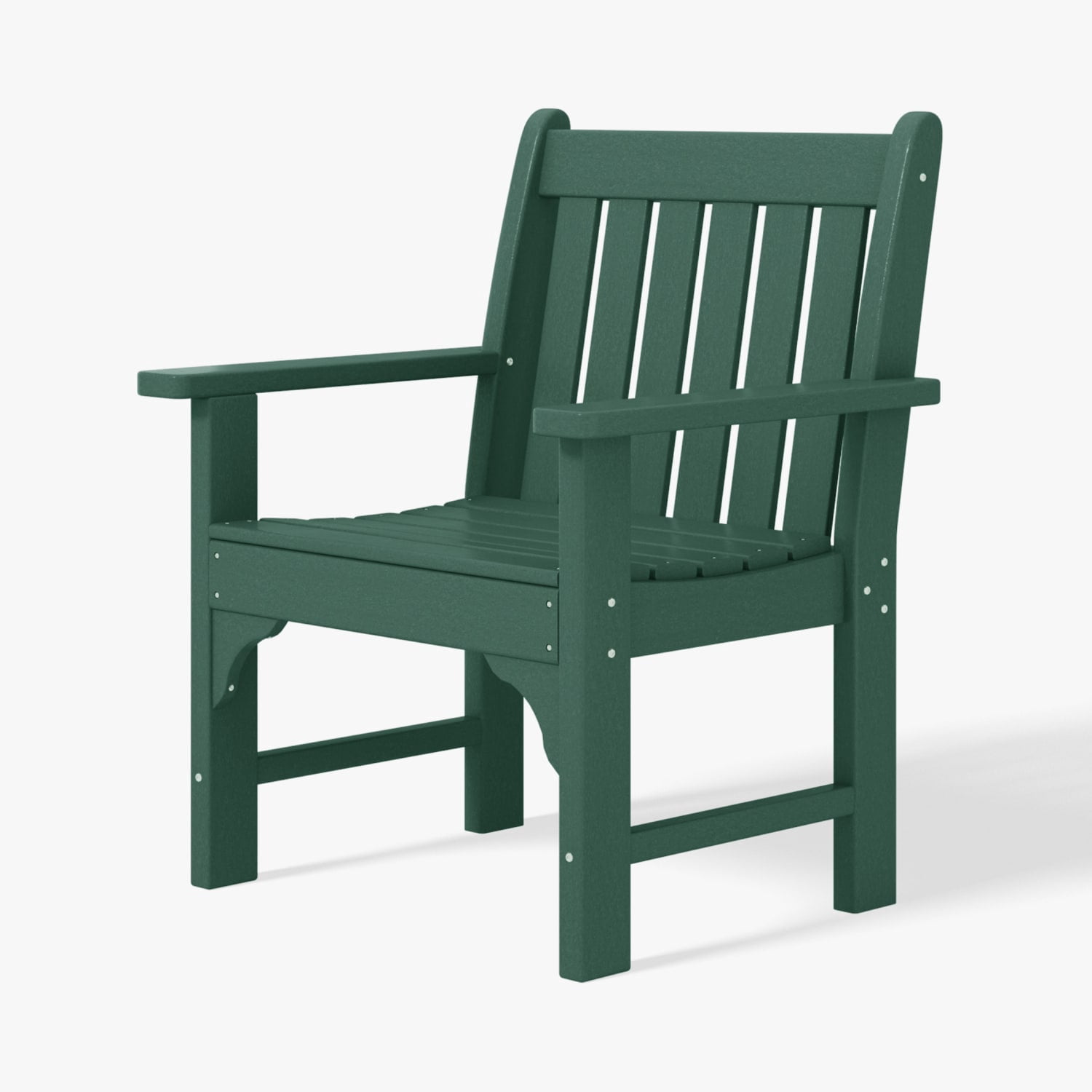 WestinTrends Malibu Outdoor Patio HDPE Adirondack Dining Arm Chairs (Set of 2), Dark Green