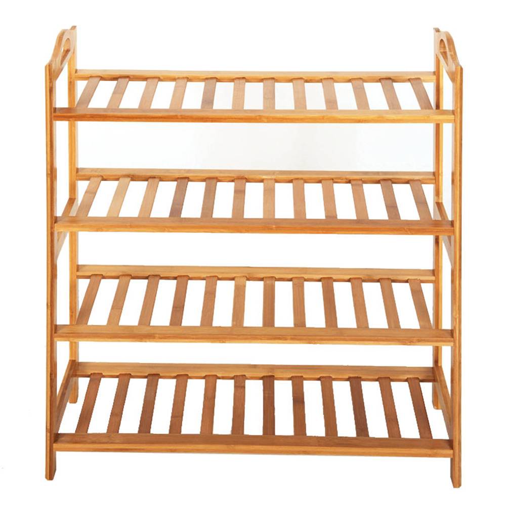 Concise 12Batten 4 Tiers Bamboo Shoe Rack Wood Walmart