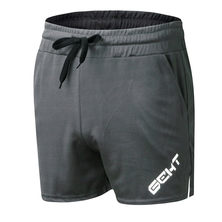 Men's Running Shorts Quick Dry Athletic Workout Gym Shorts with Zipper  Pockets Men's Performance Gear Shorts, Men's Athletic Shorts