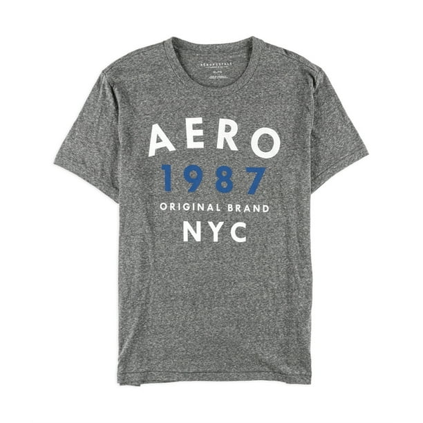 Aeropostale Camiseta grafica para hombre marca original color negro extragrande Aeropostale Camiseta grafica Bodega Aurrera en linea
