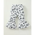 thumbnail image 3 of Infant Girls Clothes Baby Girl Pants Toddler Leggings 3 Pack Flare Baby Pants 3 6 9 12 18 24 Months Bell-bottoms for Girls Leopard White Black, 3 of 8